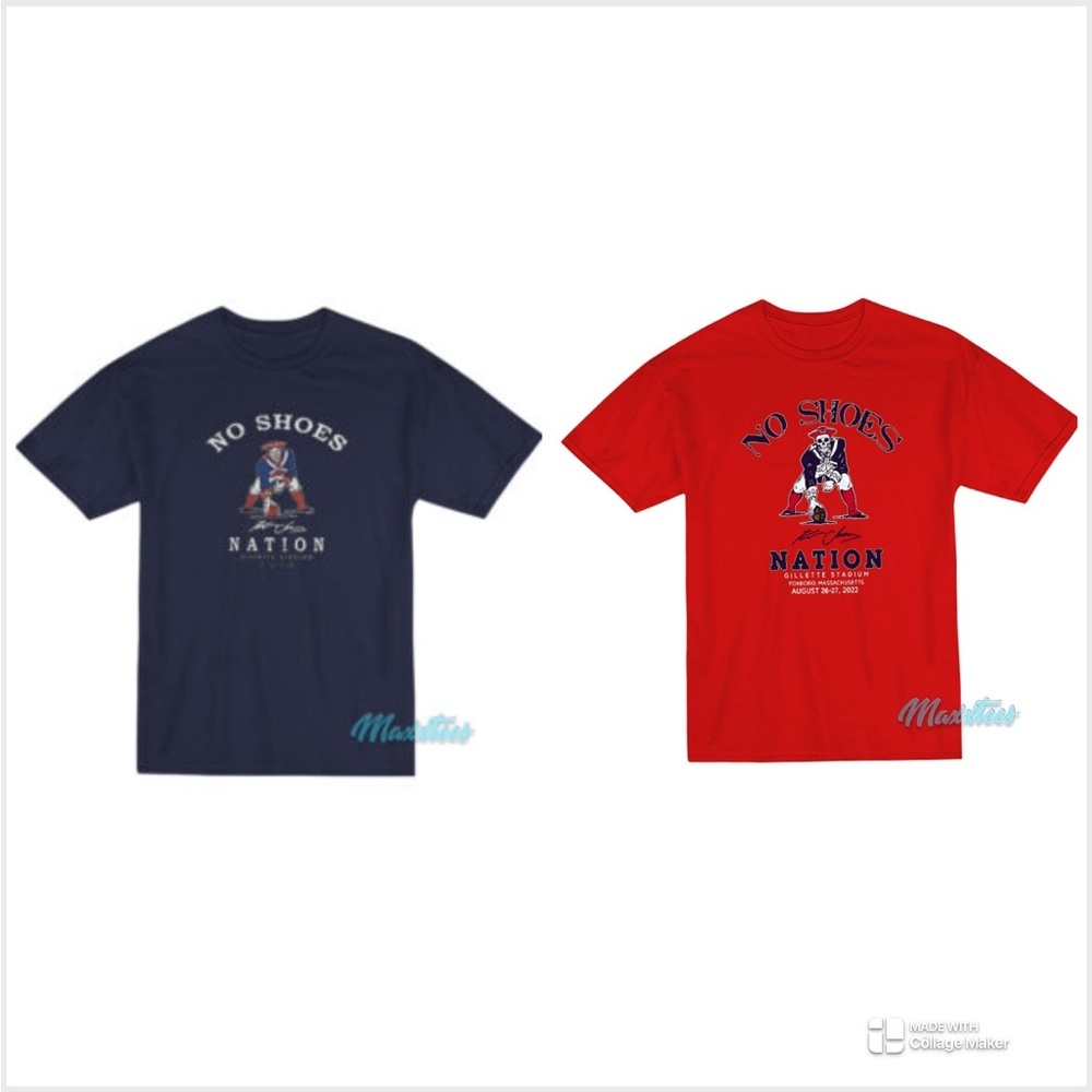 Kenney Chesney No Shoe Nations Concert Tees (Gillette Stadium) Size 2XL Blue/Red